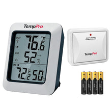 Cargar imagen en el visor de la galería, Termómetro humedad monitor con indicador de temperatura y medidor de humedad Thermopro tp60, interior y exterior, digital inalámbrico, alcance 200 ft
