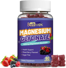 Cargar imagen en el visor de la galería, Gomitas de glicinato de magnesio con calcio, CoQ10
