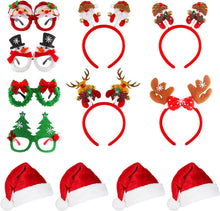 Cargar imagen en el visor de la galería, Juego de gafas para fiestas de 12PCS de Navidad
