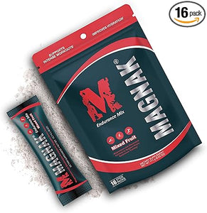 Mezcla de electrolitos en polvo, bebida de recuperación para entrenamientos, deportes y entrenamiento, mezcla de bebida energética e hidratante con magnesio, potasio, sodio y más, sin gluten, mezcla de frutas en polvo, 16 barritas - Magnak ln25