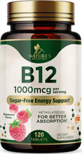 Cargar imagen en el visor de la galería, Vitamina B12 1000 mcg - Comprimido masticable
