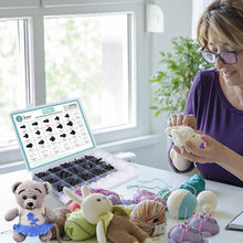 Cargar imagen en el visor de la galería, 662 piezas de ojos y narices de seguridad para amigurumi
