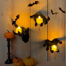 Cargar imagen en el visor de la galería, Decoraciones de Halloween DAZONGE, Paquete de 3 Manos de Alcance Espeluznante Montadas en la Pared con Velas Encendidas
