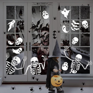 140PCS Halloween Window Clings Decor para decoraciones de Halloween
