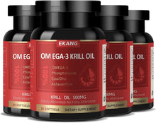 Cargar imagen en el visor de la galería, Aceite de krill antártico de 500 mg, omega-3 unido a fosfolípidos
