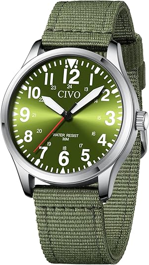 CIVO Analog Military Watches for Men: a21 Waterproof Mens Watches for Field - Military Watch for Men