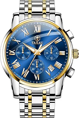 Relojes de lujo multifuncionales impermeables para hombre, reloj analógico de cuarzo, a21 acero inoxidable, plata, cronógrafo con fecha luminosa