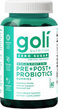 Cargar imagen en el visor de la galería, Goli Zero Sugar Pre Pro - Gomitas postbióticas 3 en 1 del mundo con DE111, XOS, MCC1849
