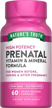 Cargar imagen en el visor de la galería, Nature's Truth Vitaminas prenatales con ácido fólico | 60 cápsulas
