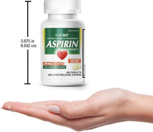 Cargar imagen en el visor de la galería, HealthA2Z® Aspirina 81 mg | Baja resistencia | Recubrimiento entérico | Alivio del dolor | Reduce dolores menores dolores musculares y calambres | Reductor de fiebre | Reduce el dolor de cabeza (365 LN23
