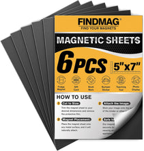 Cargar imagen en el visor de la galería, FINDMAG Hojas magnéticas con parte trasera adhesiva cortada y personalizable
