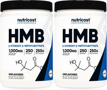 Cargar imagen en el visor de la galería, Nutricost HMB en Polvo (Beta-Hidroxi Beta-Metilbutirato)
