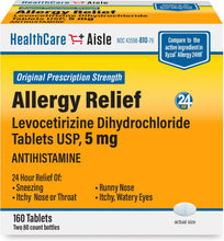 Cargar imagen en el visor de la galería, Tabletas de dihidrocloruro de levocetirizina USP, 5 mg, 160 tabletas
