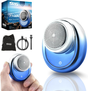 DSP Maquinilla de afeitar eléctrica compacta para hombre, mini afeitadora portátil para viajes, impermeable IPX7, carga rápida USB-C, protección contra sobrecarga,ln24  potente máquina de afeitar de tamaño