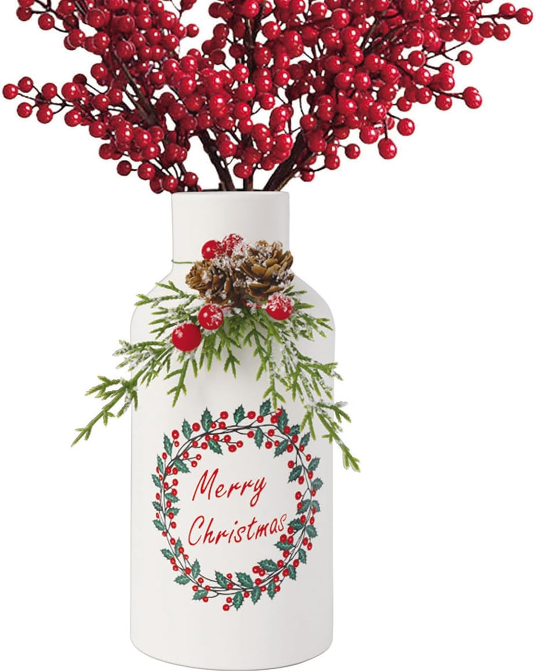 Jarrón de cerámica blanca  L04