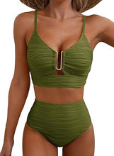 Cargar imagen en el visor de la galería, Herseas - Conjunto de bikini de 2 piezas con aro en U
