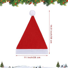 Cargar imagen en el visor de la galería, 16 gorros de Papá Noel Navidad con puños blancos
