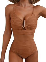 Cargar imagen en el visor de la galería, Herseas - Conjunto de bikini de 2 piezas con aro en U
