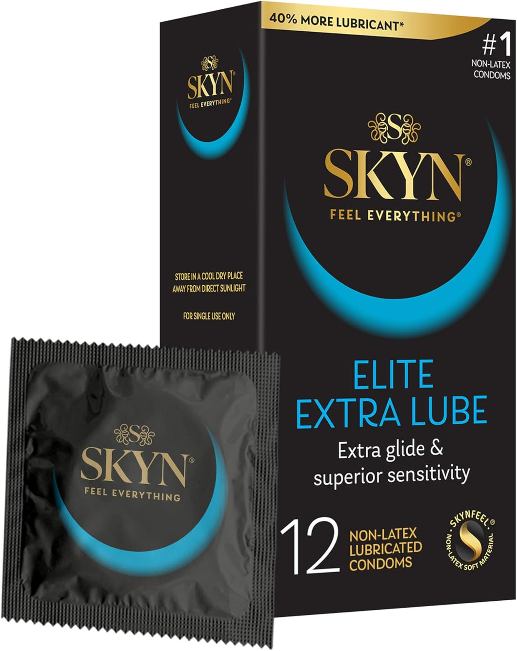 SKYN Elite Extra Lube – Preservativos ultrafinos y lubricados sin látex