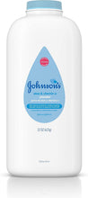 Cargar imagen en el visor de la galería, Polvo para bebés Johnson's con almidón de maíz natural, aloe y vitamina E para piel delicada
