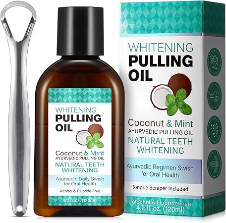 Aceite de extracción de coco para blanquear los dientes (4.2 onzas líquidas) A24