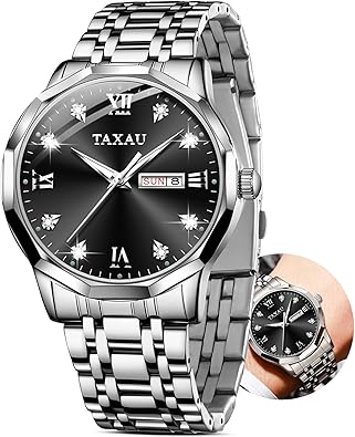 Relojes para hombre, esfera grande para hombre, relojes de acero inoxidable para hombre, relojes analógicos de cuarzo para hombre, a21 relojes impermeables con números romanos, relojes para hombre,