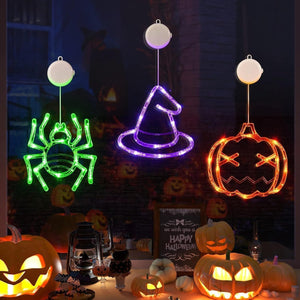 Decoraciones de ventana de Halloween LOLStar 3 Pack Naranja Calabaza
