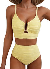Cargar imagen en el visor de la galería, Herseas - Conjunto de bikini de 2 piezas con aro en U
