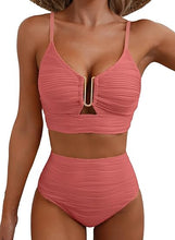 Cargar imagen en el visor de la galería, Herseas - Conjunto de bikini de 2 piezas con aro en U
