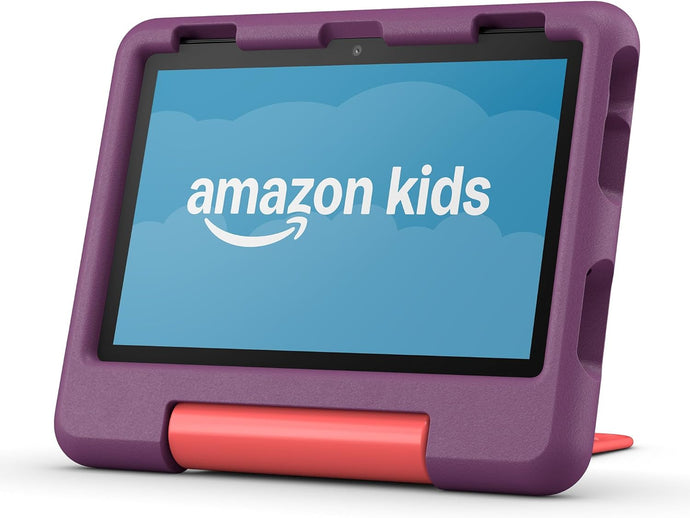 Nueva tablet Amazon Fire HD 8 Kids, de 3 a 7 años | 3 GB de memoria , contenido sin publicidad con control parental incluido, batería de 13 h,ln24 32 GB, Uva, (versión 2024)