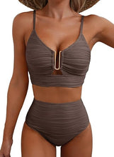 Cargar imagen en el visor de la galería, Herseas - Conjunto de bikini de 2 piezas con aro en U
