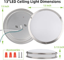 Cargar imagen en el visor de la galería, Lámpara LED de techo, de montaje empotrado, luces de techo ajustables, de 3000 K, 4000 K y 5000 K, iluminación regulable para pasillo baño cocina o escalera, listado ETL A19
