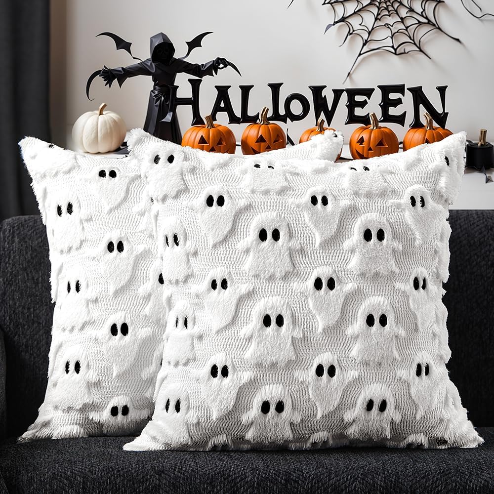 Fundas de almohada de Halloween DFXSZ Juego de 2 fundas de almohada de 18x18