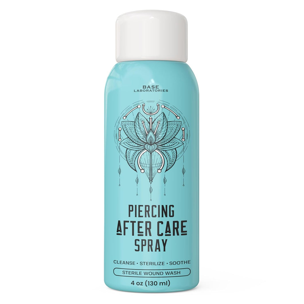 BASE LABORATORIES Spray de cuidado posterior de piercings de 4 onzas Q1