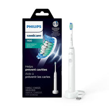 Cargar imagen en el visor de la galería, PHILIPS Sonicare Cepillo de dientes ln23 eléctrico 1100, cepillo de dientes eléctrico recargable, blanco y gris HX3641/02
