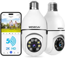 Cargar imagen en el visor de la galería, WESECUU Cámara de seguridad de foco - WiFi 5G y 2.4GHz 2K
