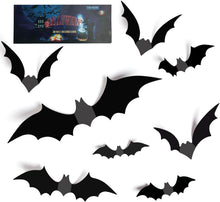 Cargar imagen en el visor de la galería, TDHDIKE Decoraciones de Halloween Murciélagos Decoración de pared Decoraciones de fiesta de Halloween Suministros de decoración interior y exterior

