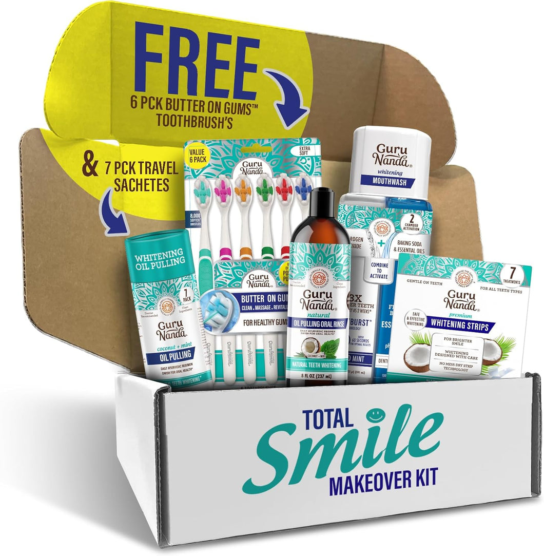 GuruNanda Total Smile - Kit de cambio de imagen regular con aceite Cocomint A24