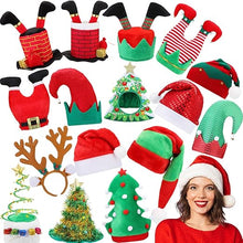 Cargar imagen en el visor de la galería, 16 piezas: sombreros de Navidad a granel
