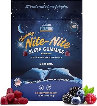 Gomitas para dormir del Dr. Price para adultos: gomitas de melatonina de 3 mg, suplemento para dormir: gomitas para ayudar a dormir para adultos a23