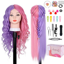 Cargar imagen en el visor de la galería, Cabeza de maniquí Beauty Star con 80% de cabello humano real, cabeza de muñeca para peinado
