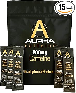Bebida Energizante I Aporta Energía a Cualquier Bebida I 200mg de Cafeína Pura en Polvo sin Sabor I Energía en solo 30 Minutos I 15 Barritas ln25