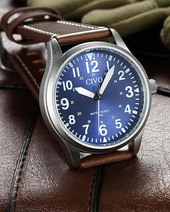 Relojes militares analógicos CIVO para hombre: relojes para hombre a21 resistentes al agua para el campo - Relojes militares para hombre