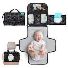 Cargar imagen en el visor de la galería, Bolsa de viaje cambiadora para bebés con bolsillo para toallitas
