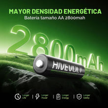Cargar imagen en el visor de la galería, Baterías AA recargables con cargador
