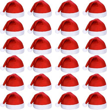 Cargar imagen en el visor de la galería, 24 piezas gorra suave de Papá Noel para mujeres a granel, hombres, tela navideña
