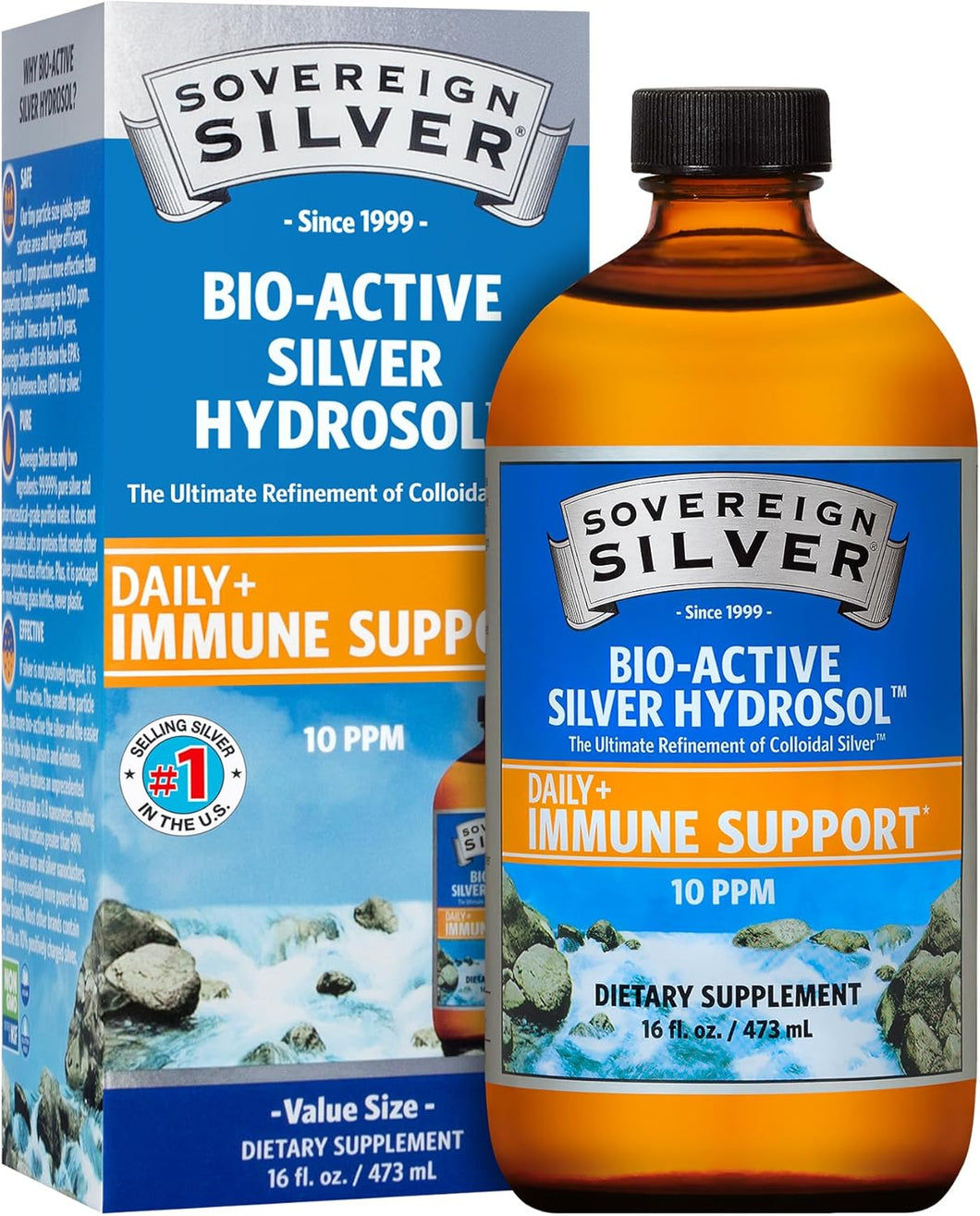 Sovereign Silver Bio-activo plata hidrosol para apoyo inmunológico A24