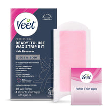 Cargar imagen en el visor de la galería, VEET Tiras de cera de azúcar para depilación corporal de mujer
