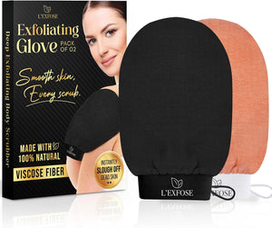 L'Exfose Kessa Hammam - Guante exfoliante profundo, 2 piezas, Q1