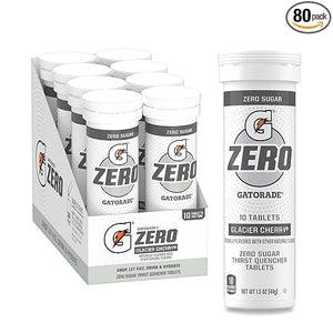 Tabletas Gatorade Zero, sabor cereza glaciar, 8 unidades (paquete de 10) ln25